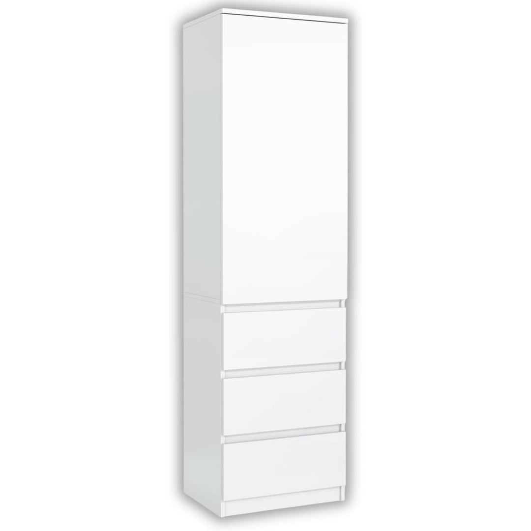 Letto meble masztalerz Armadio 50 cm, 3 Cassetti, Bianco