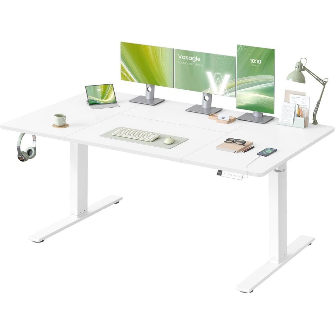 Scrivania regolabile in altezza bianco 160 x 80 cm