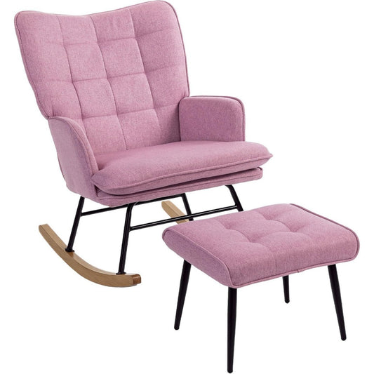 Panca con braccioli rosa