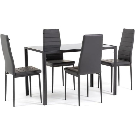 Tavolo SIEDITI FUORI E DENTRO Set pranzo Tavolo Rettangolare Ettore + 4 Sedie Imbo