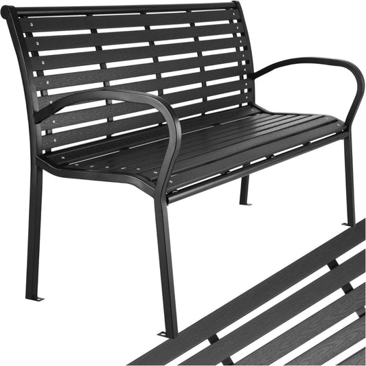 Panca Panca da Giardino, Panchina da Esterno 3 Posti, Intelaiatura in Ac